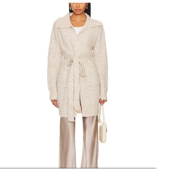 More to Come - Kara Wrap Cardigan in Gray Beige - Picture 6 of 6
